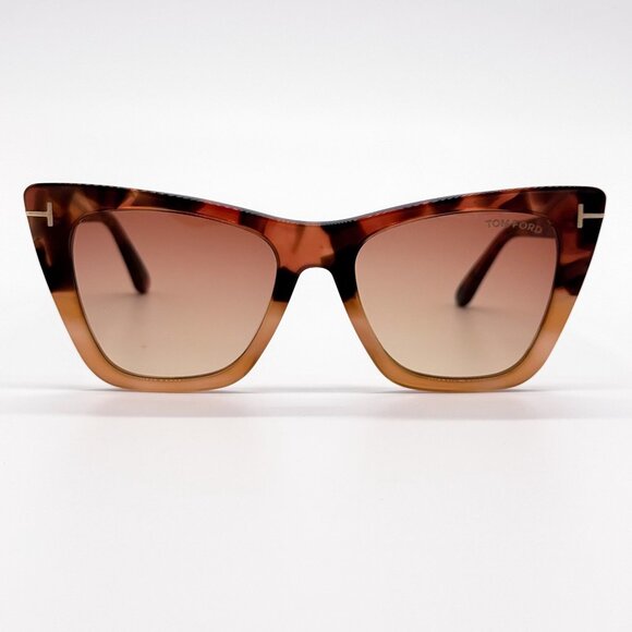 NEW TOM FORD SUNGLASSES POPPY-02 TF846 56T CAT EYE HAVANA WOMEN FT0846/S